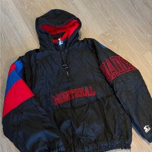 STARTER Montreal Black and Red Zip-Up Jacket